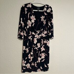 Floral Navy and Pink Women's Dress